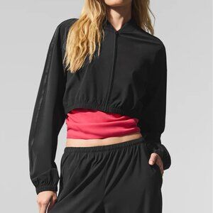 WOMEN"S alo Cropped Breezy Full-Zip Cover Up